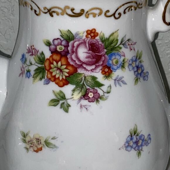 Occupied Japan Coffee Tea Set Pitcher Creamer Sugar 6 Demitasse Cups & Saucers - Picture 3 of 6